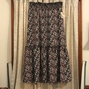A Beautiful Soul Strapless Floral Maxi Dress